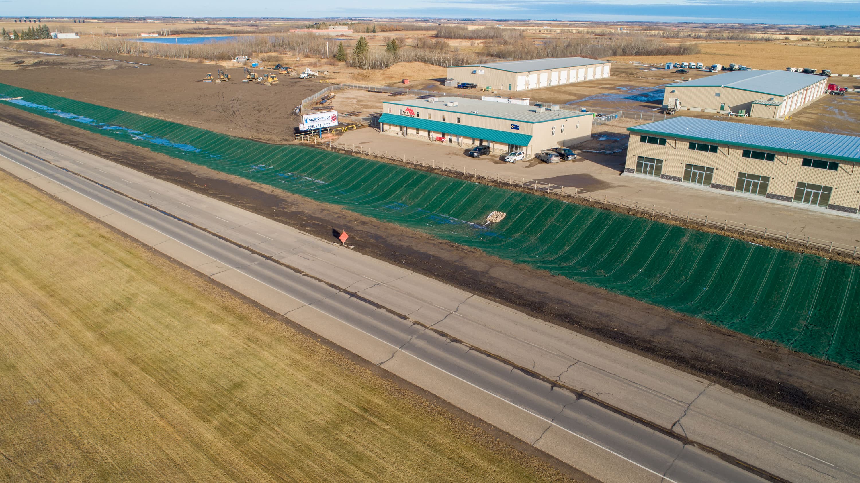 Improving the grading and capacity of an existing channel