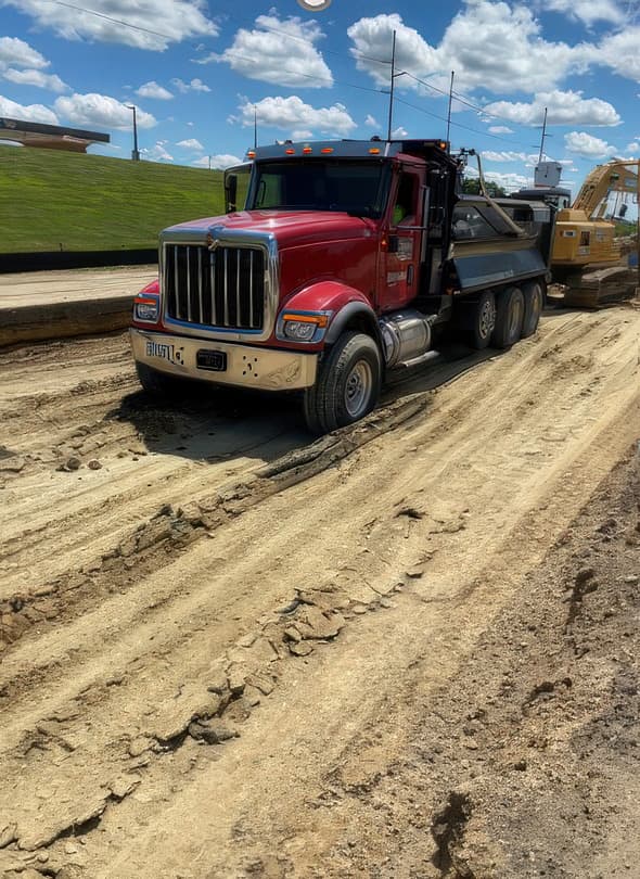 MIRAFI RS580i was installed to stabilize moisture-sensitive soils and weak subgrades, enabling paving to proceed smoothly.